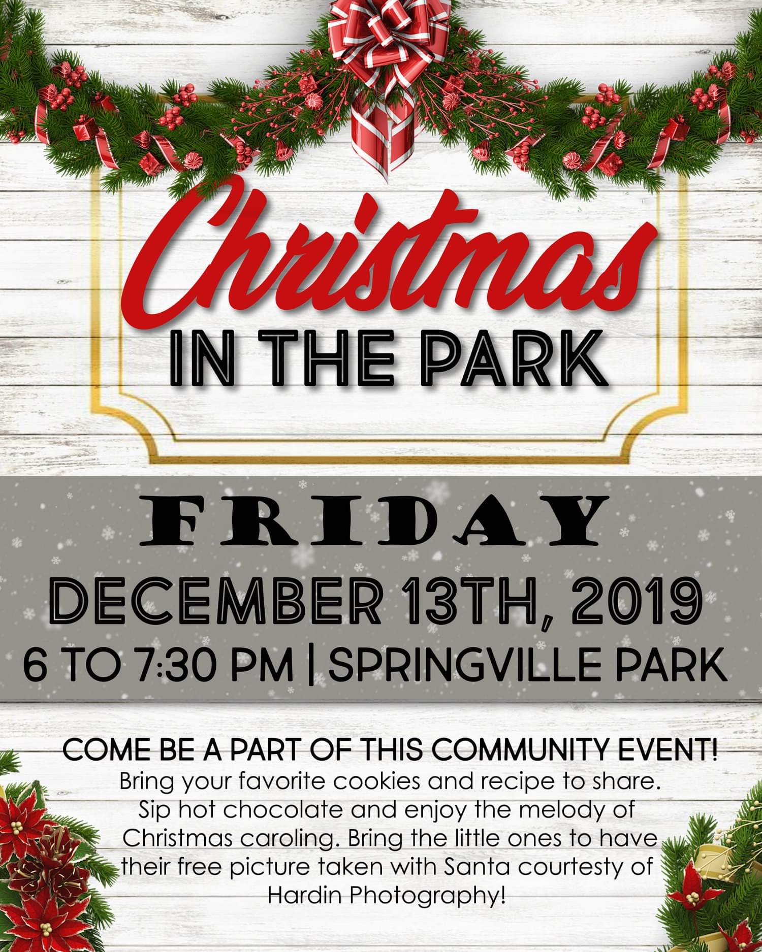 Christmas In The Park At Springville December 13th WBIW