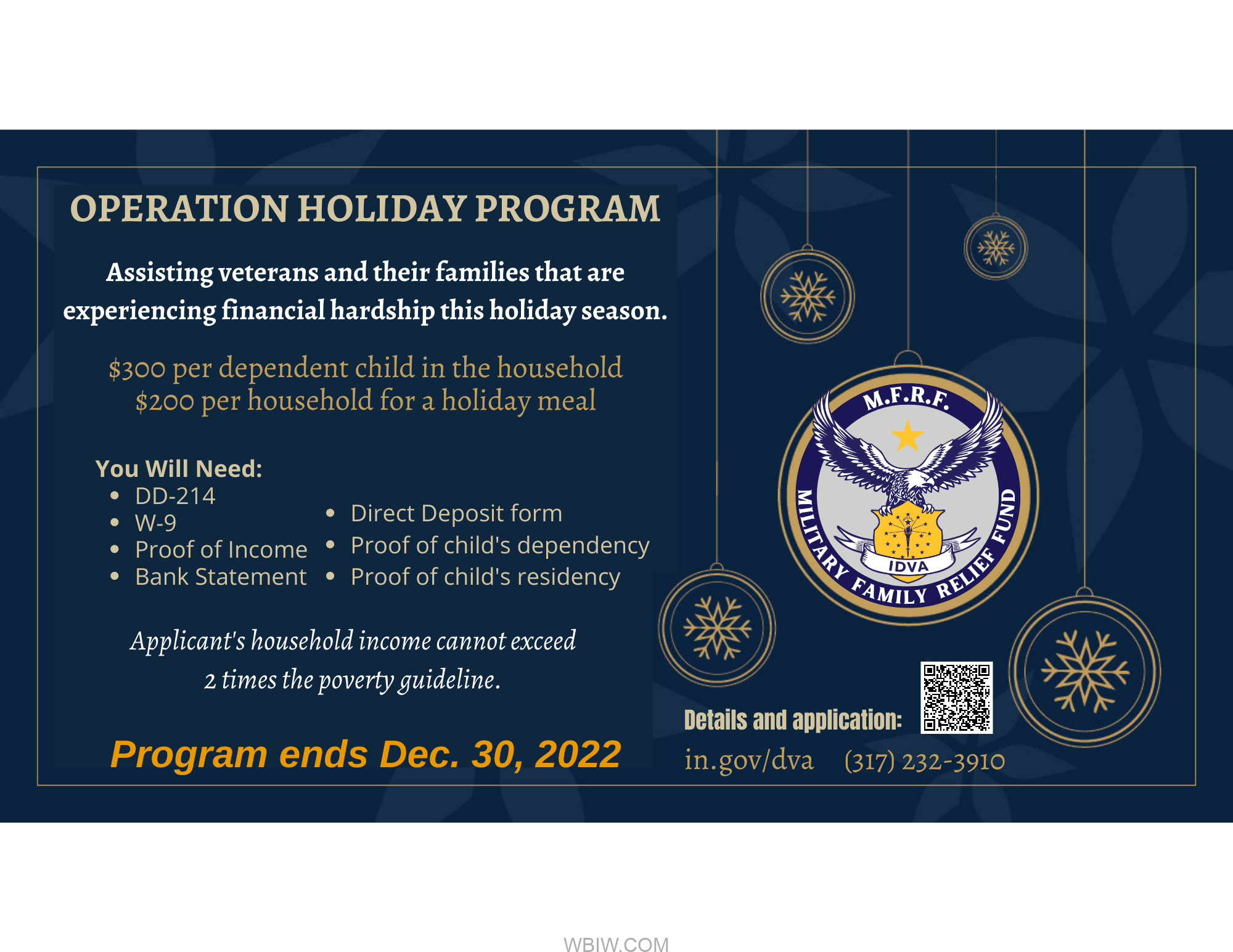 Operation Holiday Program provides veteran families with assistance WBIW