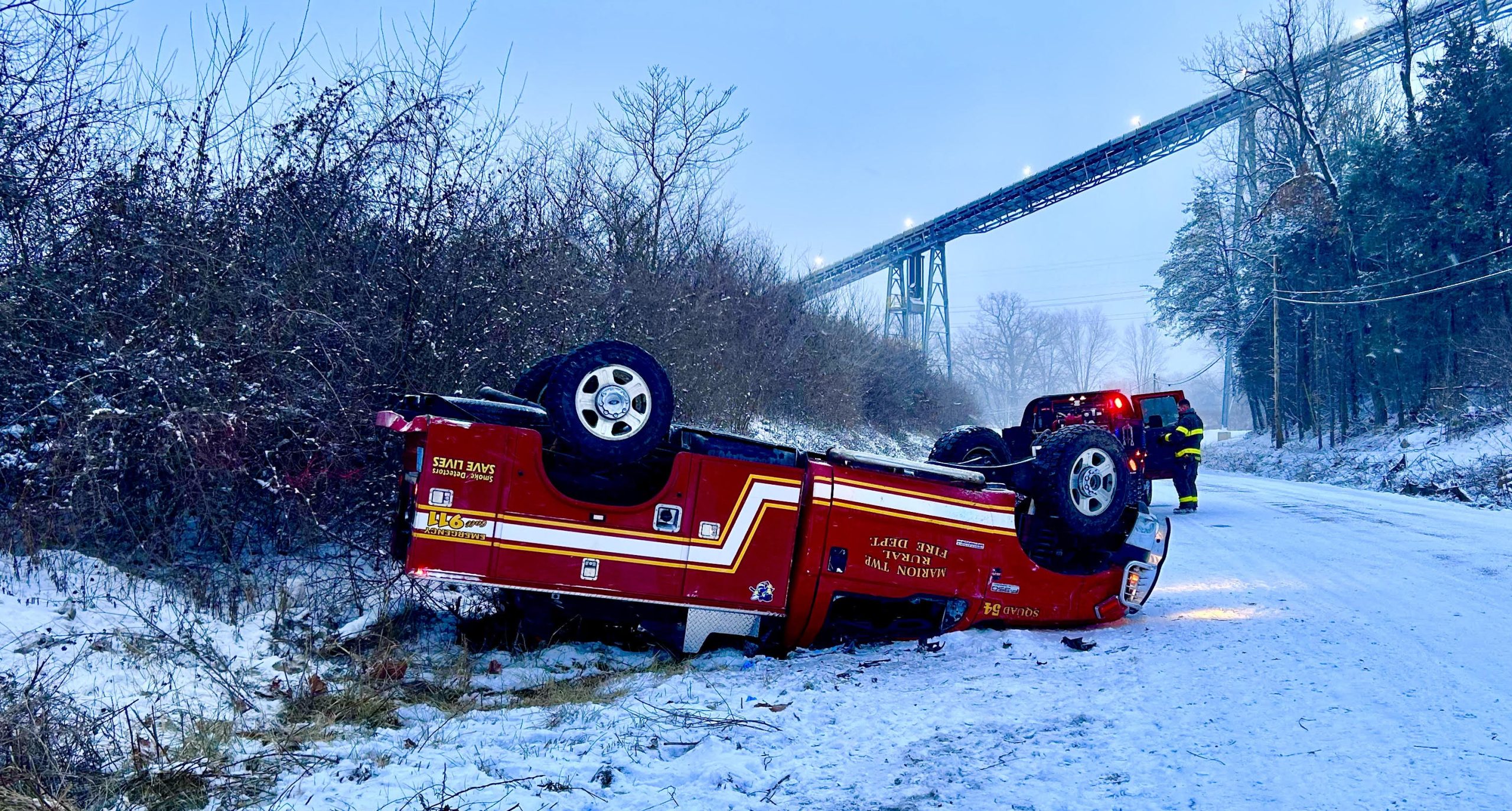 Poulsbo fire truck damaged by spike trap