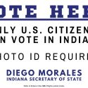 Indiana Secretary of State Diego Morales reinforces voter integrity with new ‘Vote Here’ signs at polling locations 